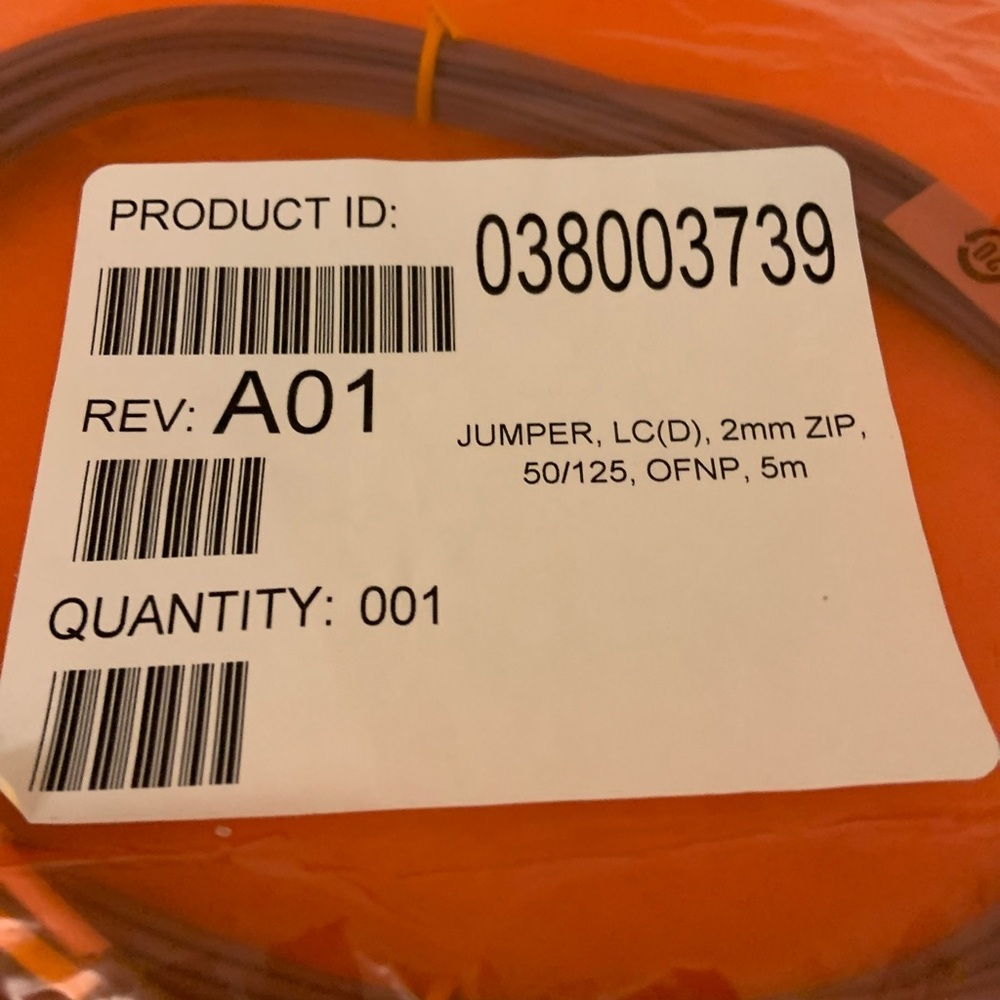 Jumper LC (D) 2 mm zip 50 / 125 OFNP 5m 20 feet